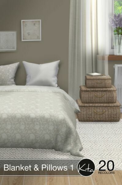 Blanket & Pillows 1 At Ktasims 2 sims 4 cc blanket pillows 1 at ktasims 2
