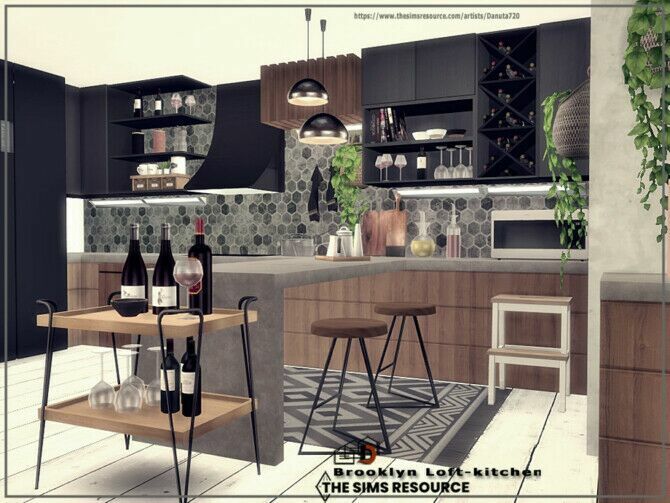 Brooklyn Loft-Kitchen By Danuta720 1 Brooklyn Loft-Kitchen By Danuta720 Sims 4 CC