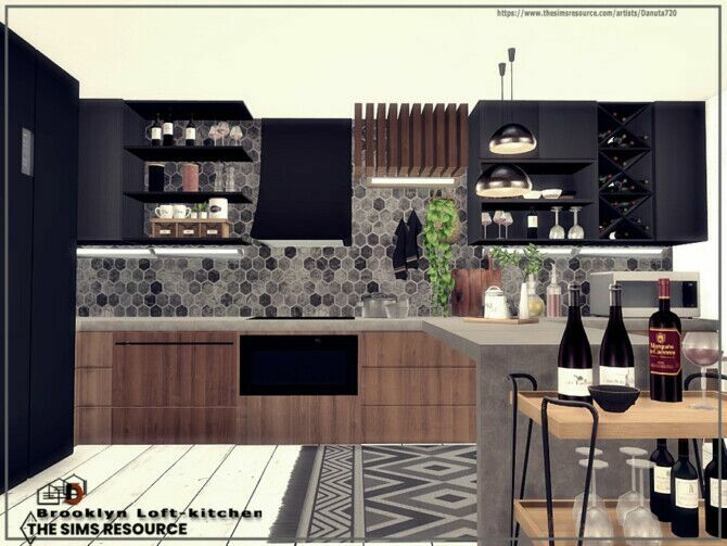 Brooklyn Loft-Kitchen By Danuta720 3 sims 4 cc brooklyn loft kitchen by danuta720 2