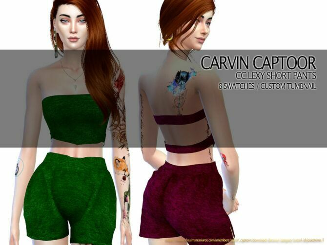 CC Lexy Short Pants By Carvin Captoor 1 CC Lexy Short Pants By Carvin Captoor Sims 4 CC