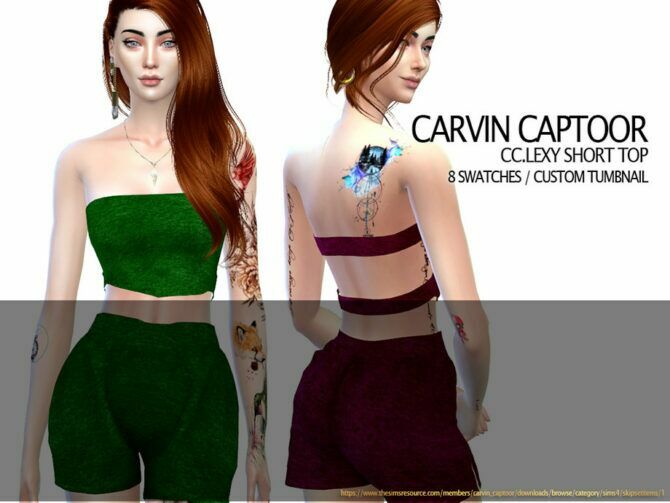 CC Lexy Short TOP By Carvin Captoor 1 CC Lexy Short TOP By Carvin Captoor Sims 4 CC