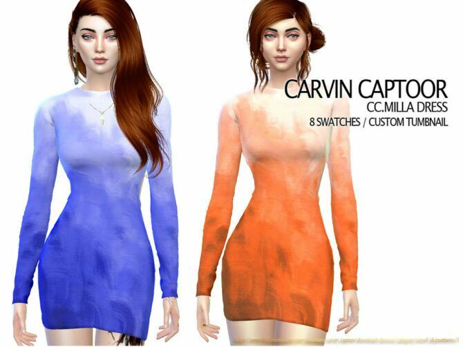 Milla Dress By Carvin Captoor 1 Milla Dress By Carvin Captoor Sims 4 CC