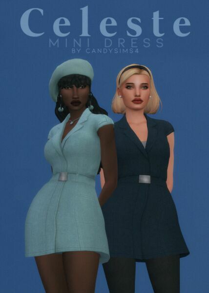 Celeste Mini Dress At Candy Sims 4 1 Celeste Mini Dress At Candy Sims 4 Sims 4 CC