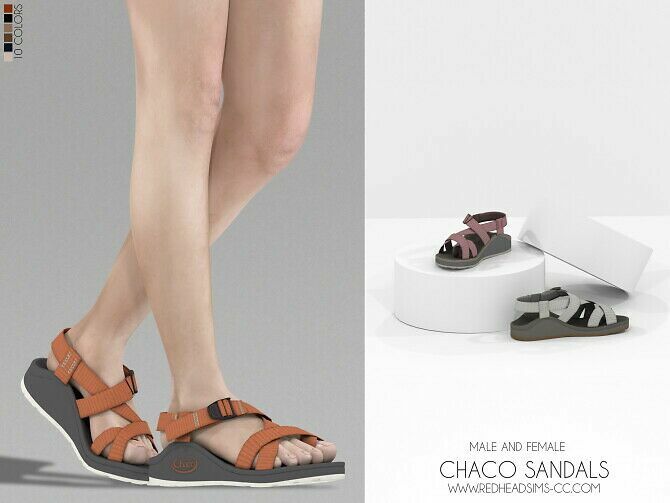 Chaco Sandals Male And Female At Redheadsims 1 Chaco Sandals Male And Female At Redheadsims Sims 4 CC