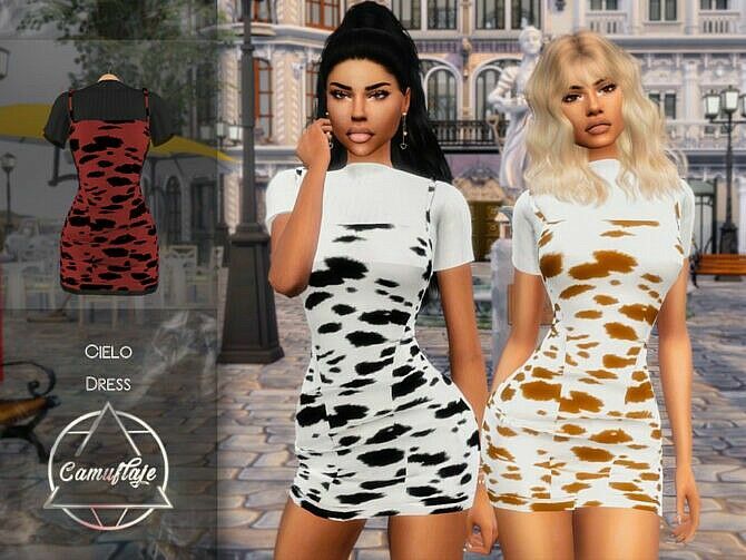 Cielo Dress By Camuflaje 1 Cielo Dress By Camuflaje Sims 4 CC