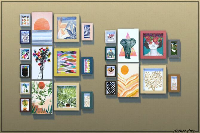 Collage Wall ART Sets At Strenee Sims 4 sims 4 cc collage wall art sets at strenee sims 2