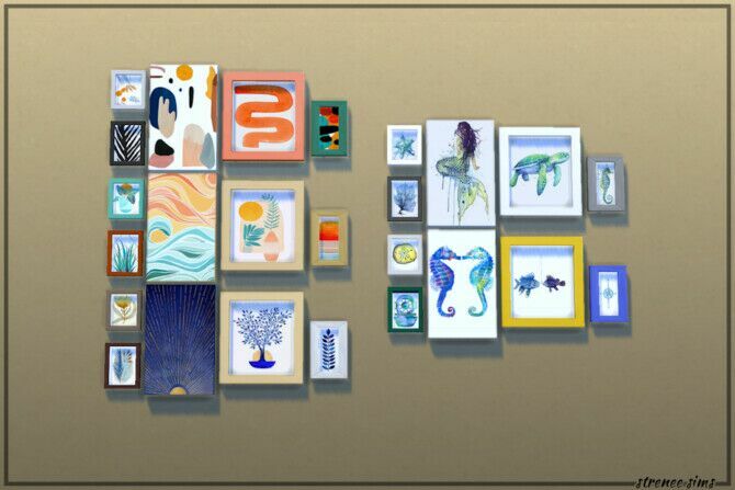 Collage Wall ART Sets At Strenee Sims 3 sims 4 cc collage wall art sets at strenee sims 4