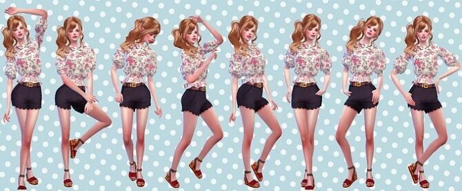 Combination Pose 45 At A-Luckyday 2 sims 4 cc combination pose 45 at a luckyday 2