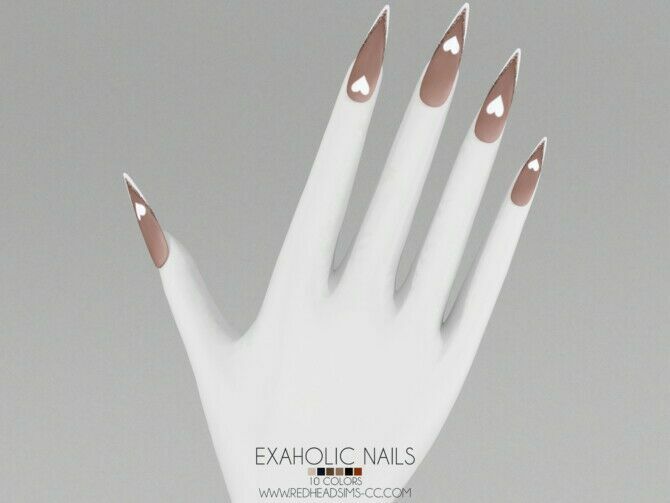 Exaholic Nails At Redheadsims 1 Exaholic Nails At Redheadsims Sims 4 CC