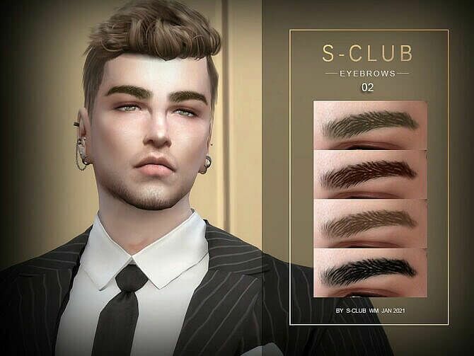 Eyebrows 202102 By S-Club WM 1 Eyebrows 202102 By S-Club WM Sims 4 CC