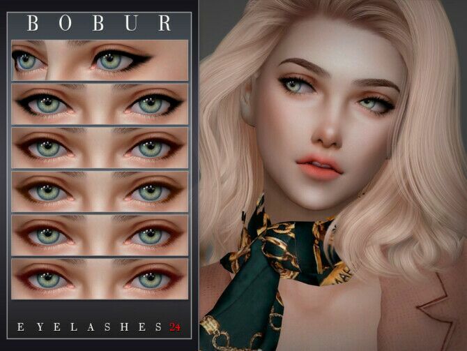 Eyelashes 24 By Bobur3 1 Eyelashes 24 By Bobur3 Sims 4 CC