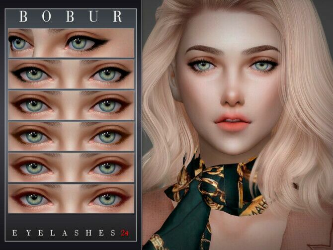 Eyelashes 24 By Bobur3 2 sims 4 cc eyelashes 24 by bobur3 2