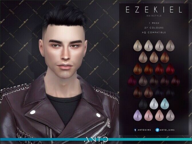 Ezekiel Short Hair With Shaved Sides By Anto 1 Ezekiel Short Hair With Shaved Sides By Anto Sims 4 CC