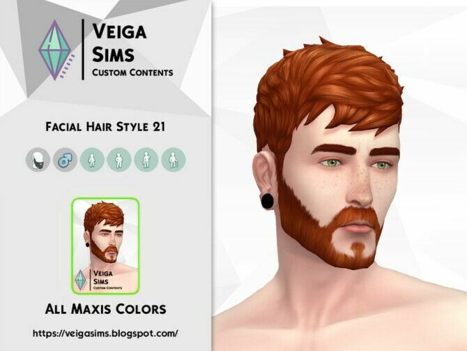 Facial Hair Style 21 By David_Mtv 1 Facial Hair Style 21 By David_Mtv Sims 4 CC