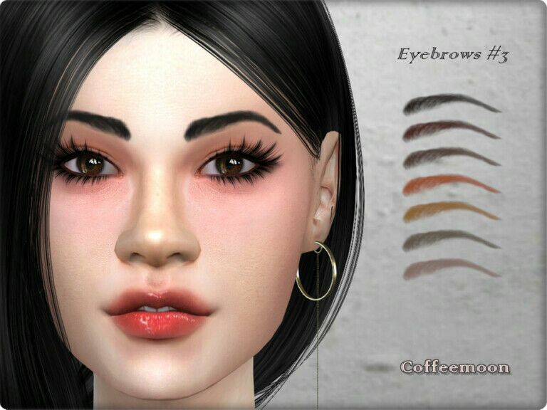 Eyebrows #3 By Coffeemoon 1 Eyebrows #3 By Coffeemoon Sims 4 CC