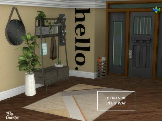 Retro Vibe Entryway By Chicklet 4 sims 4 cc free download retro vibe entryway by chicklet by tsr 2