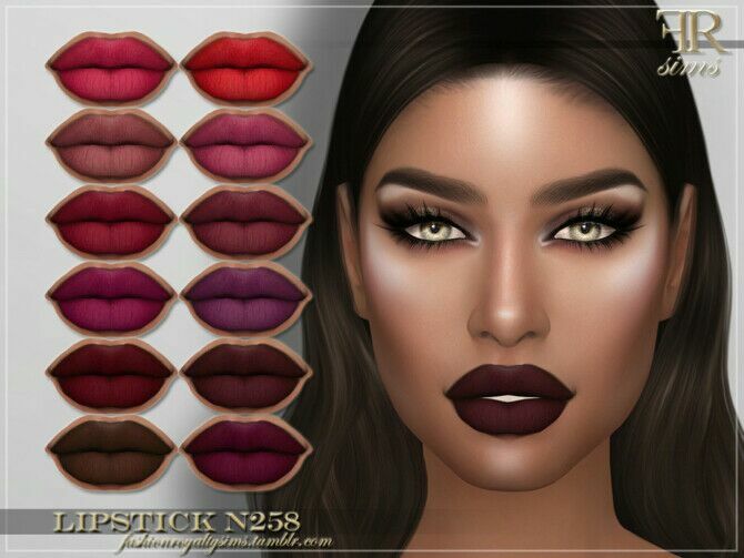 FRS Lipstick N258 By Fashionroyaltysims 1 FRS Lipstick N258 By Fashionroyaltysims Sims 4 CC