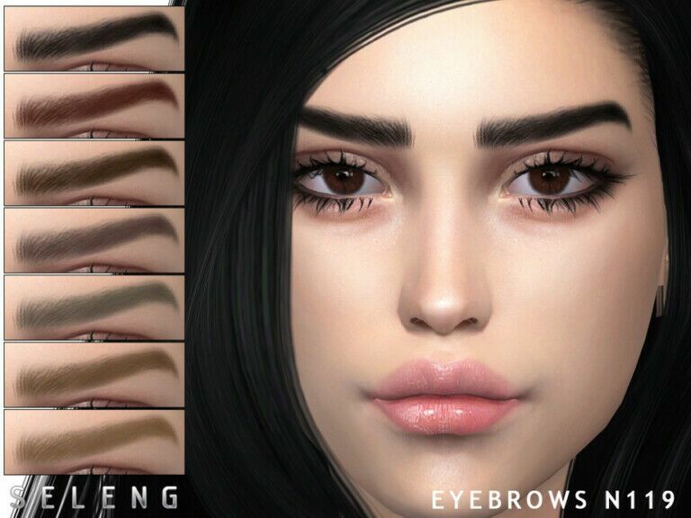 Eyebrows N119 By Seleng 1 Eyebrows N119 By Seleng Sims 4 CC