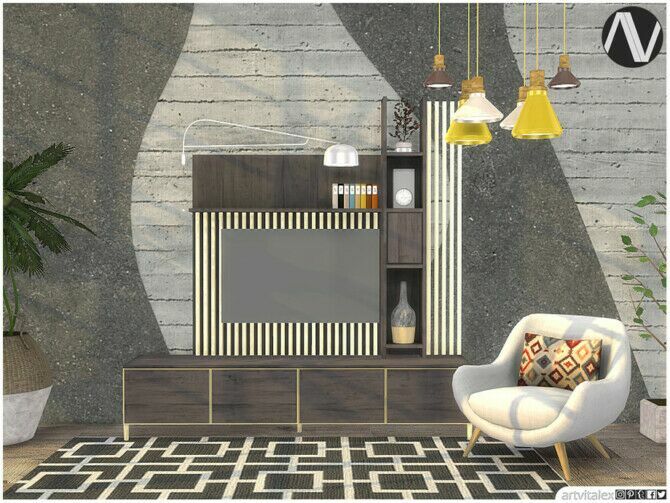 Glasgow Living Room TV Units By Artvitalex 2 sims 4 cc glasgow living room tv units by artvitalex 2