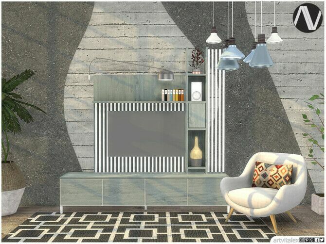 Glasgow Living Room TV Units By Artvitalex 3 sims 4 cc glasgow living room tv units by artvitalex 3