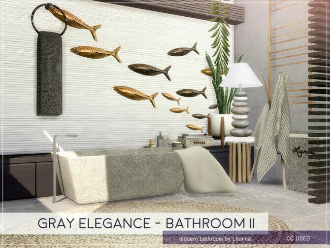 Gray Elegance Bathroom II By Lhonna 1 Gray Elegance Bathroom II By Lhonna Sims 4 CC