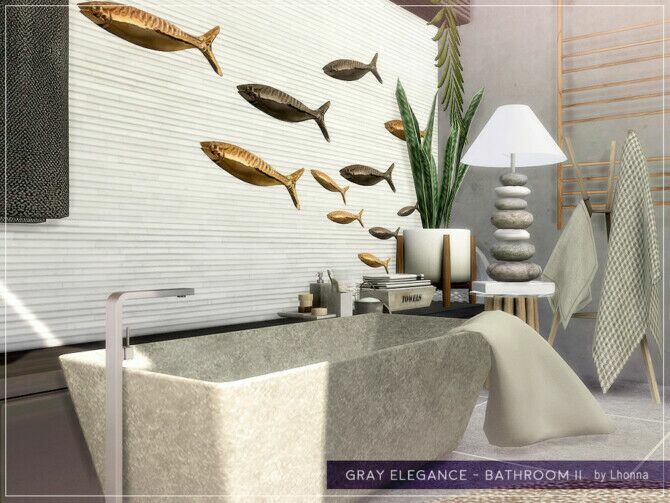 Gray Elegance Bathroom II By Lhonna 4 sims 4 cc gray elegance bathroom ii by lhonna 2