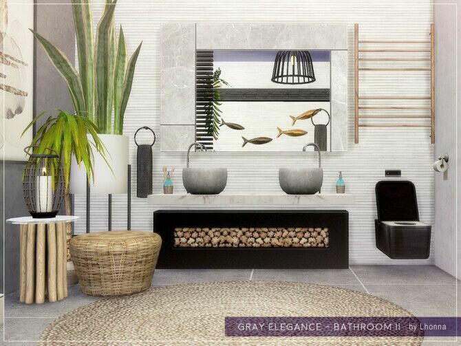 Gray Elegance Bathroom II By Lhonna 3 sims 4 cc gray elegance bathroom ii by lhonna 3