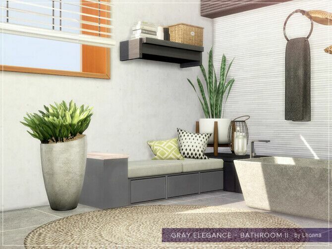 Gray Elegance Bathroom II By Lhonna 2 sims 4 cc gray elegance bathroom ii by lhonna 4