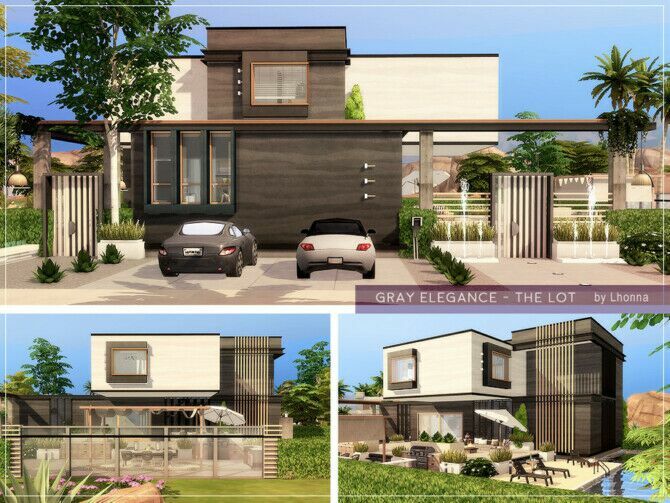 Gray Elegance Home By Lhonna 4 sims 4 cc gray elegance home by lhonna 2