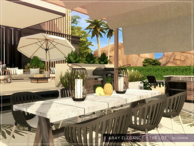 Gray Elegance Home By Lhonna 3 sims 4 cc gray elegance home by lhonna 3