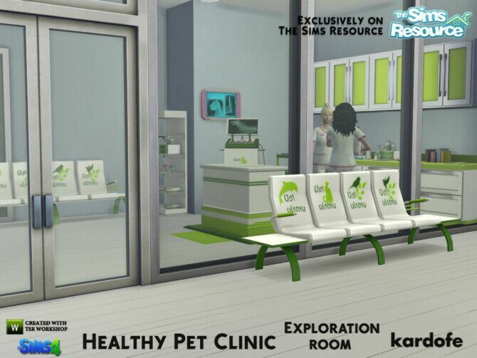 Healthy PET Clinic Exploration Room By Kardofe 3 sims 4 cc healthy pet clinic exploration room by kardofe 2