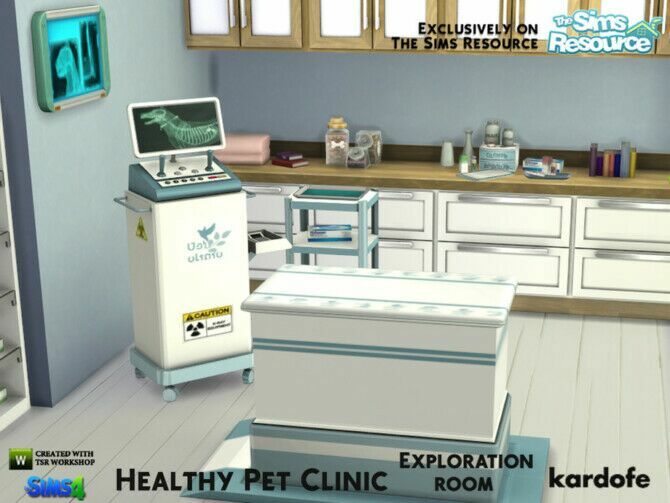 Healthy PET Clinic Exploration Room By Kardofe 4 sims 4 cc healthy pet clinic exploration room by kardofe 3