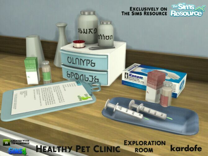 Healthy PET Clinic Exploration Room By Kardofe 2 sims 4 cc healthy pet clinic exploration room by kardofe 4