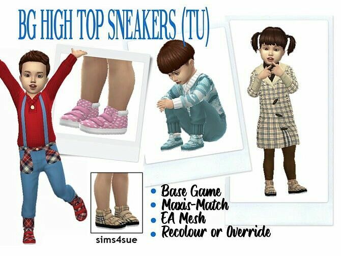 High TOP Sneakers Toddlers At Sims4Sue 1 High TOP Sneakers Toddlers At Sims4Sue Sims 4 CC