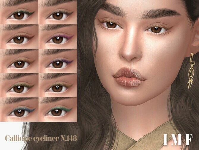 IMF Calliope Eyeliner N.148 By Izziemcfire 1 IMF Calliope Eyeliner N.148 By Izziemcfire Sims 4 CC
