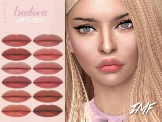 IMF Isadora Lipstick N.317 By Izziemcfire 1 IMF Isadora Lipstick N.317 By Izziemcfire Sims 4 CC