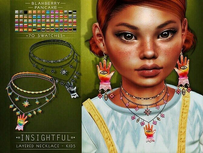 Insightful SET For Kids Necklace & Earrings At Blahberry Pancake 1 Insightful SET For Kids Necklace & Earrings At Blahberry Pancake Sims 4 CC