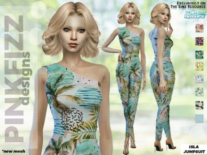 Isla Jumpsuit By Pinkfizzzzz 2 sims 4 cc isla jumpsuit by pinkfizzzzz 2