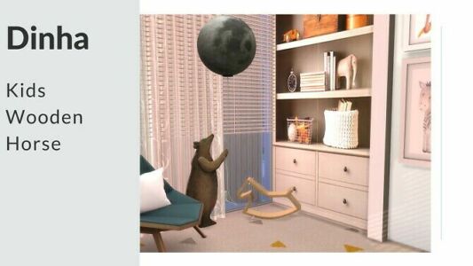 Kids Wooden Horse At Dinha Gamer Sims 4 CC