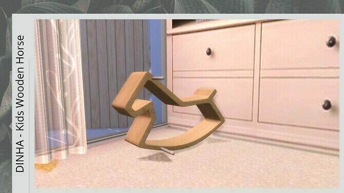 Kids Wooden Horse At Dinha Gamer 2 sims 4 cc kids wooden horse at dinha gamer 2