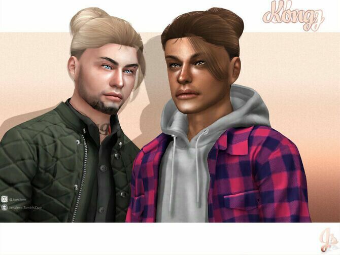 Kong Hairstyle By Javasims 1 Kong Hairstyle By Javasims Sims 4 CC