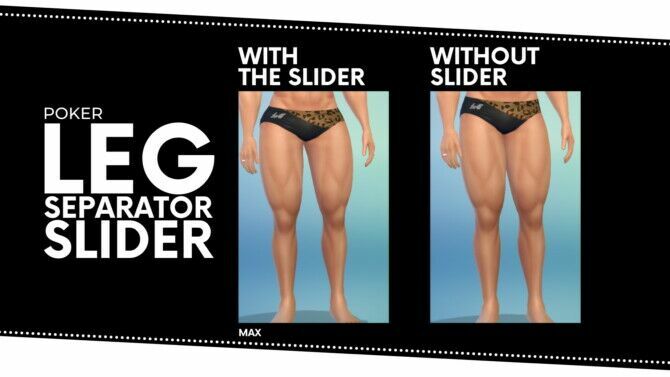 LEG Separator Slider By Poker 2 sims 4 cc leg separator slider by poker 2