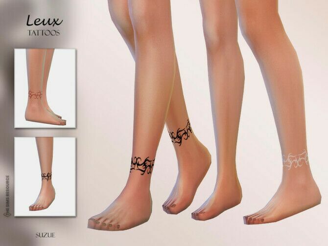 Leux Tattoos N18 By Suzue 1 Leux Tattoos N18 By Suzue Sims 4 CC