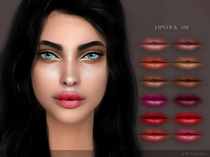 Lipstick A01 By Angissi 1 Lipstick A01 By Angissi Sims 4 CC