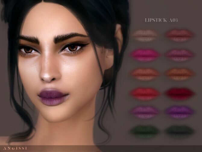 Lipstick A03 By Angissi 1 Lipstick A03 By Angissi Sims 4 CC