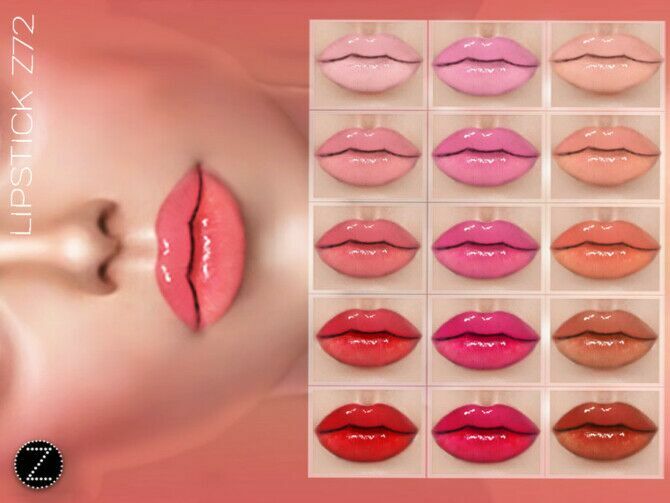 Lipstick Z72 By Zenx 1 Lipstick Z72 By Zenx Sims 4 CC