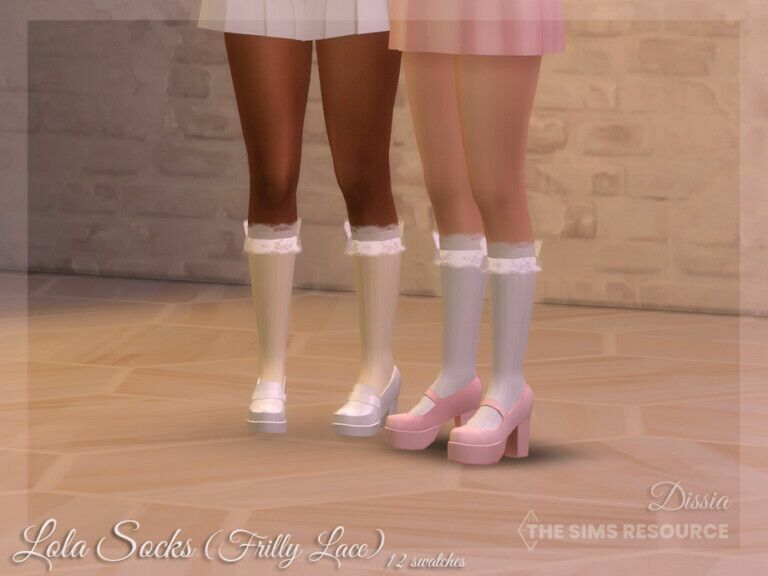 Lola Socks With Lace By Dissia 1 Lola Socks With Lace By Dissia Sims 4 CC