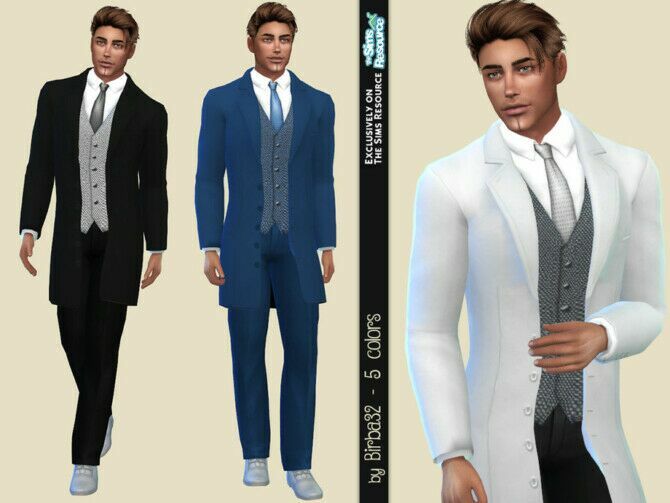 Lukas Wedding Suit By Birba32 1 Lukas Wedding Suit By Birba32 Sims 4 CC