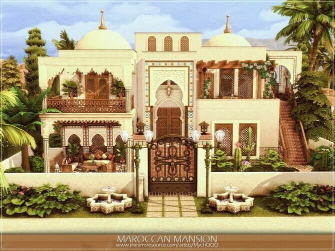 Maroccan Mansion By Mychqqq 1 Maroccan Mansion By Mychqqq Sims 4 CC