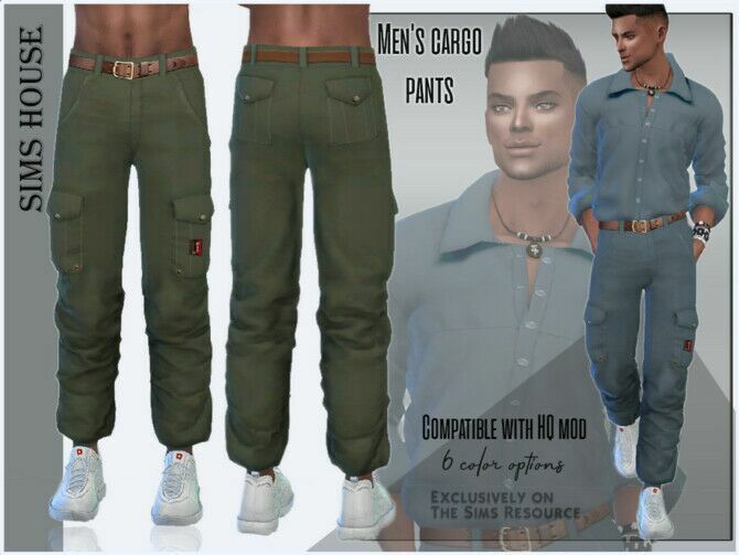 Men’s Cargo Pants By Sims House 1 Men’s Cargo Pants By Sims House Sims 4 CC